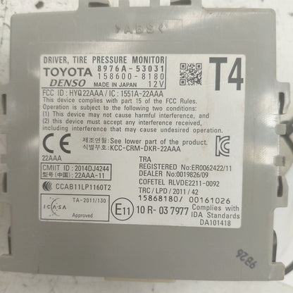 Lexus IS350 TPMS Control Module {8976A53031} 2020 2019 2018
