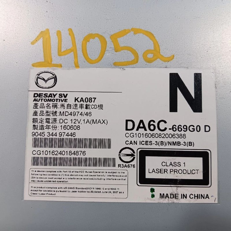 Audio Equipment Radio CD Player 6 Speaker System Fits 16-19 MAZDA CX-3