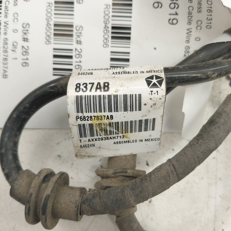 Jeep Cherokee Passenger Right Rear Parking Brake Cable Wire {68287837A