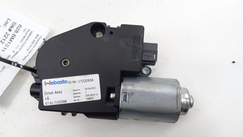 BMW 328I Electric Power Sun Moon Roof Glass Motor 2009 2010 2011 2012 2013
