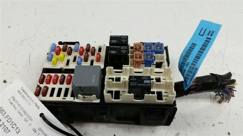 Ford Fiesta Cabin Fuse Box Interior Inner Under Dash OEM 2011 2012 2013 2014