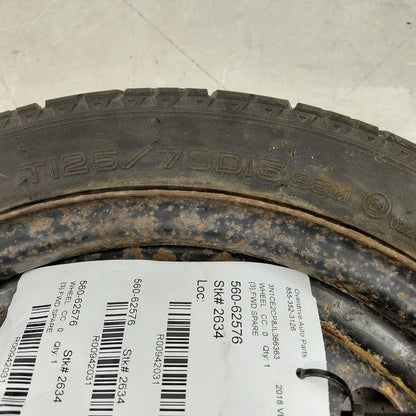 Wheel 15x4 Spare Rim and Tire Fits 12-19 Nissan Versa