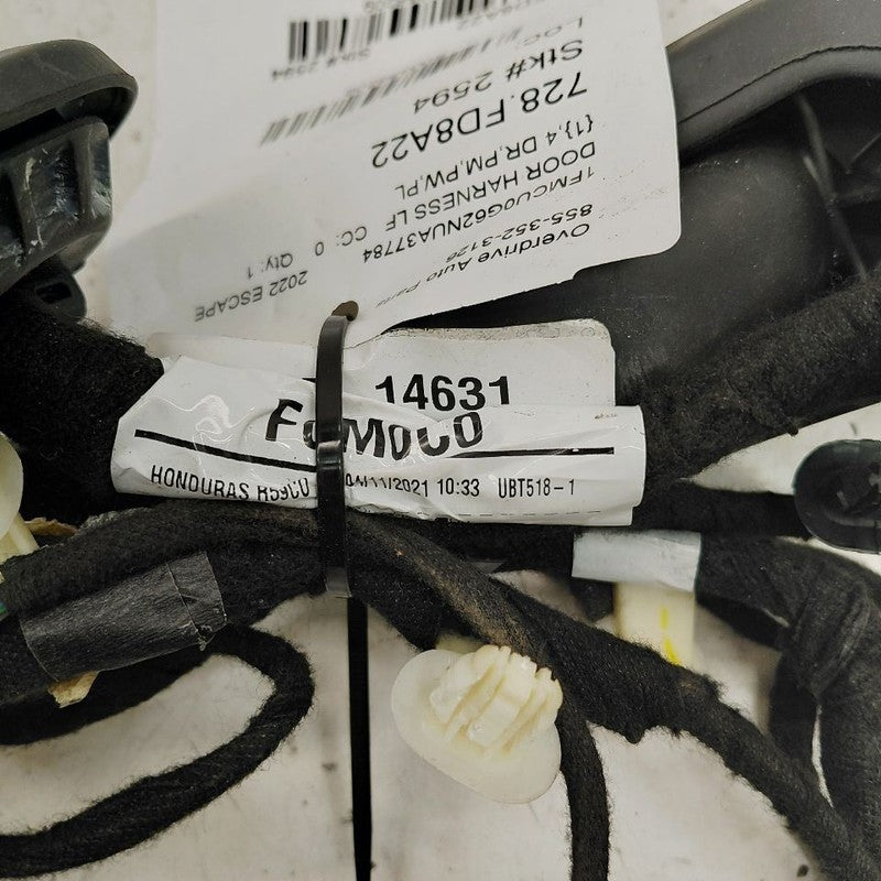 Ford Escape Door Harness Wire Wiring Left Driver Front  2022 2023 2024