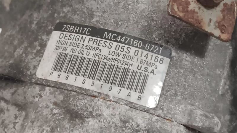 68103197AC Air Conditioning AC Compressor Fits 14-20 CHEROKEE