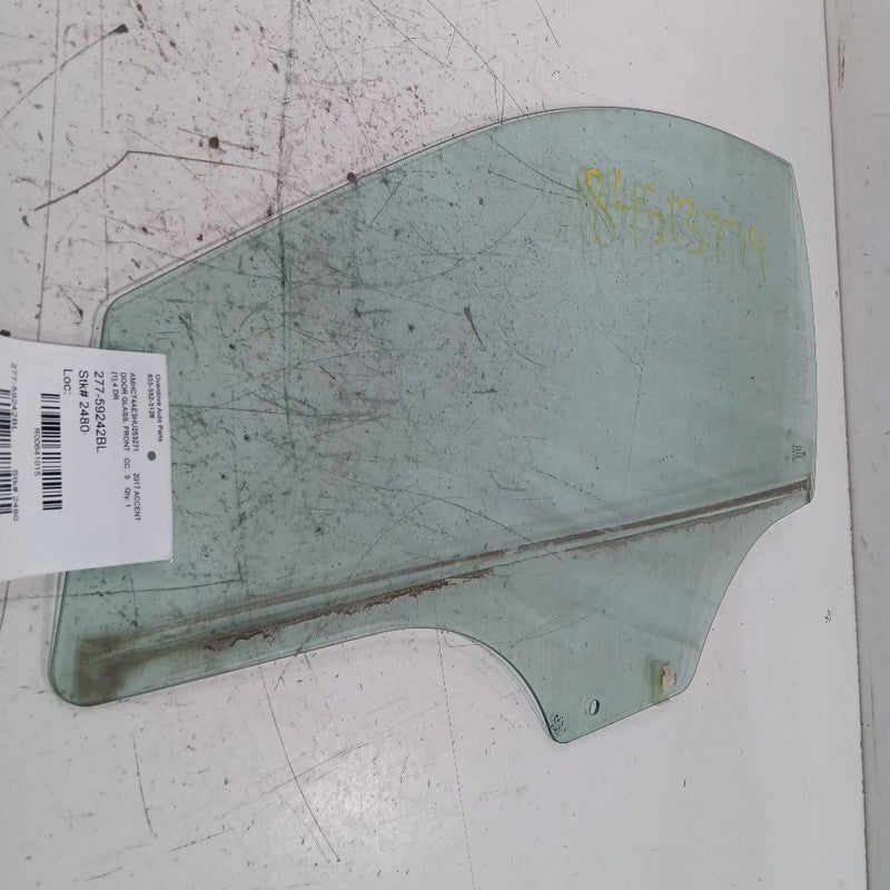 Driver Left Front Door Window Glass Fits 12-17 Hyundai Accent