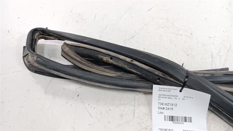 Mazda CX-9 On Door Seal Rubber Right Passenger Rear Back 2012 2011 201
