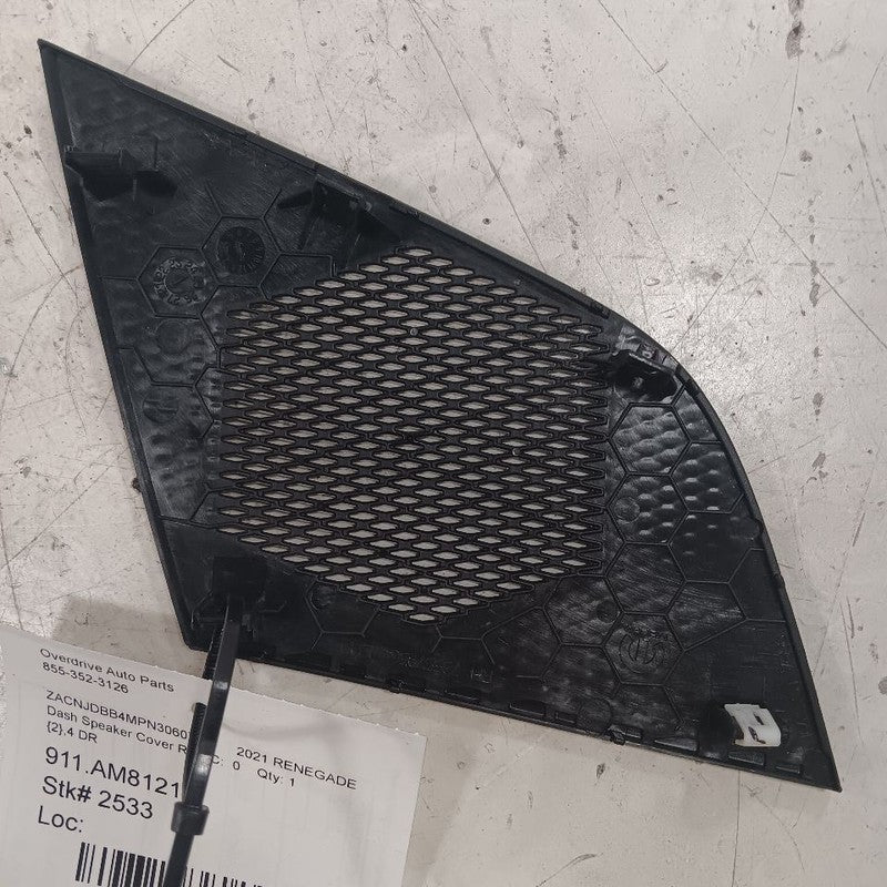 Jeep Renegade Dash Speaker Cover Right Passenger Side 2023 2022 2021 2020