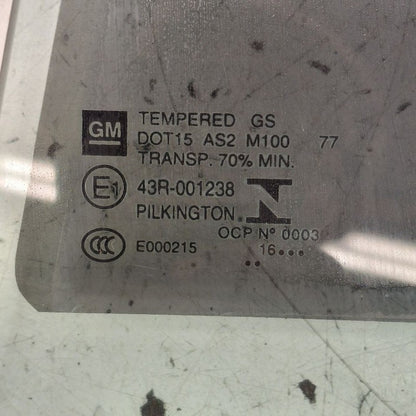Left Rear Door Glass Window Fits 16-19 Chevy Volt