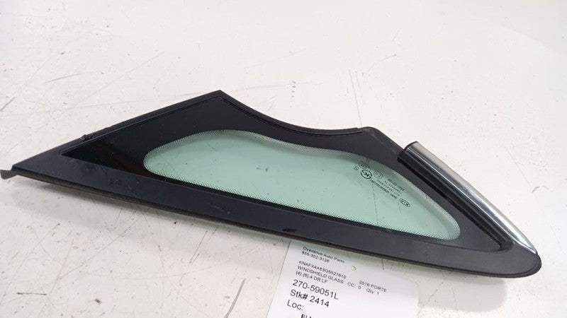 Driver Left Windshield Glass Pillar With Chrome Moulding Fits 14-18 FO