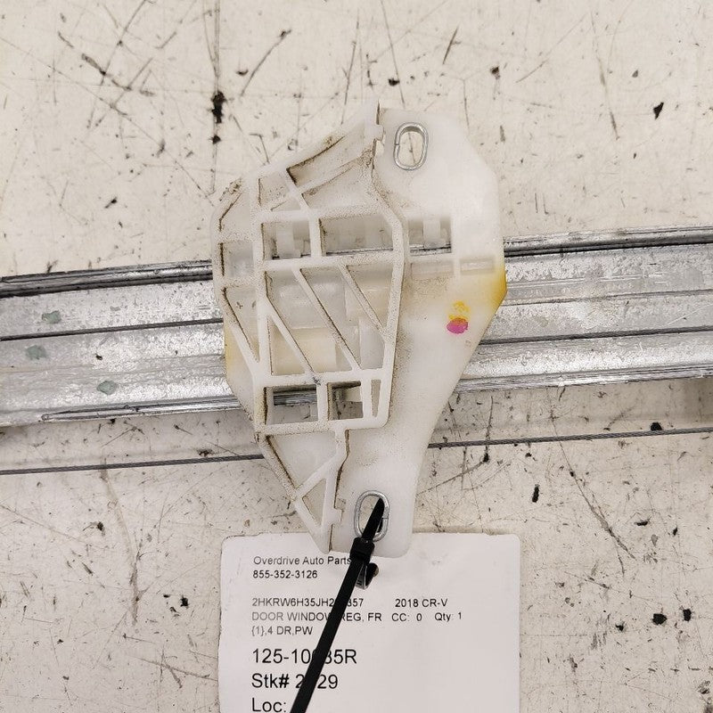 Passenger Front Window Regulator Track  Down Only LX Fits 17-22 Honda 