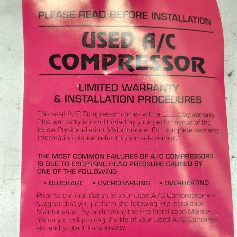Air Conditioning AC Compressor Fits 16-19 Chevy Volt