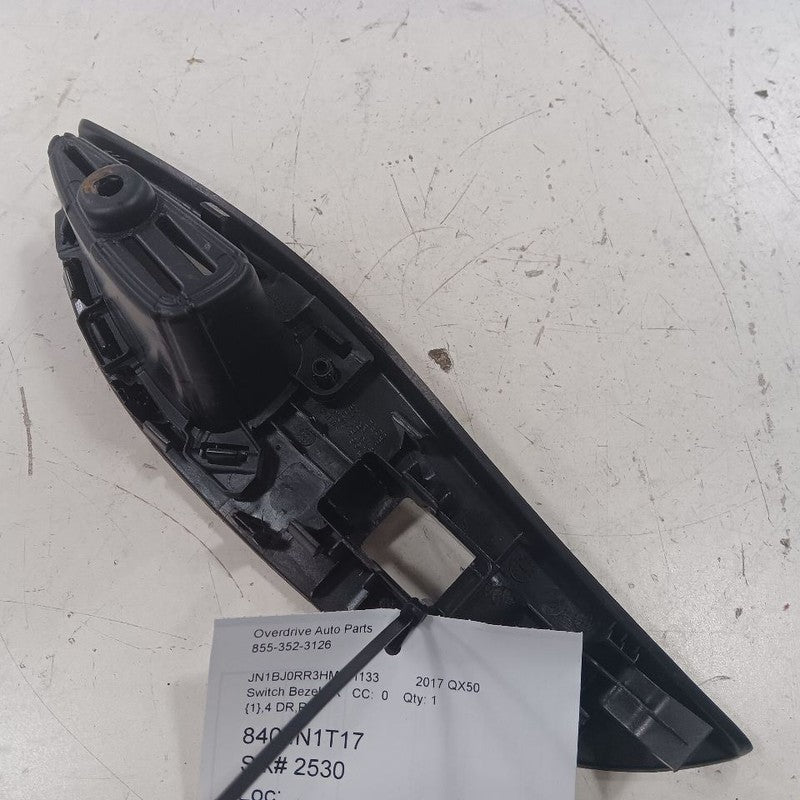 INFINITI QX50 Window Switch Bezel Left Rear 2017 2016 2015 2014