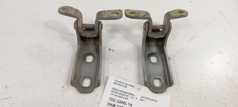 2014 Chevy Equinox Door Hinge Set Right Front Passenger