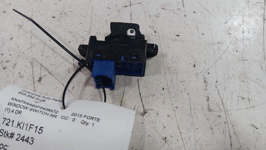 Kia Forte Power Window Switch Right Passenger Rear  2014 2015 2016 201