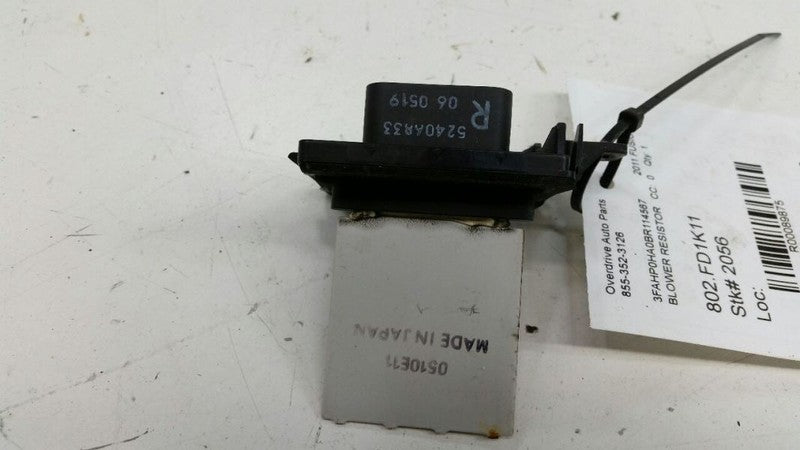  2011 Ford Fusion Blower Resistor Fan Motor Speed Resistor 2008 2009 2010 2012