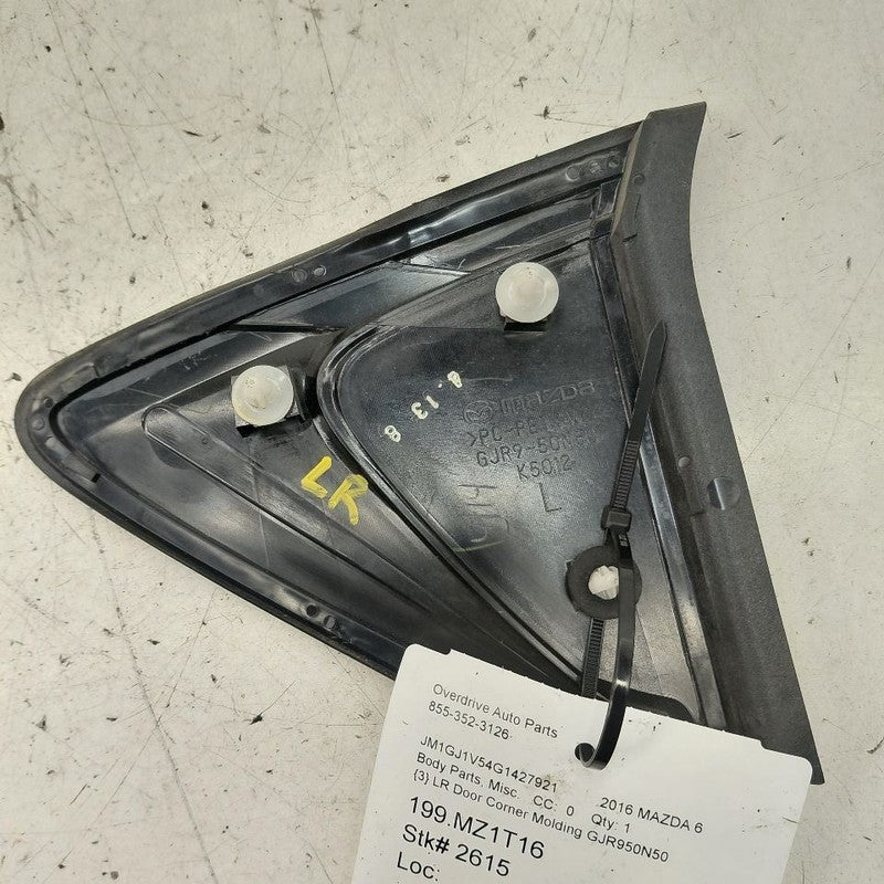 Mazda 6 Left Rear Door Corner Molding {GJR950N50} 2016 2015 2014