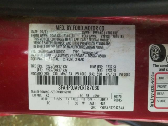 Ford Fusion Speedometer Bezel Dash Surround Trim 2008 2009 2010 2011 2012 OEM