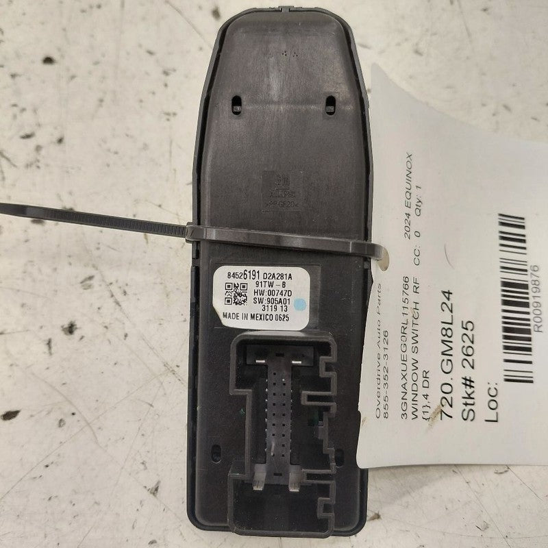 Chevy Equinox Power Window Switch Right Passenger Front  2024 2023 202