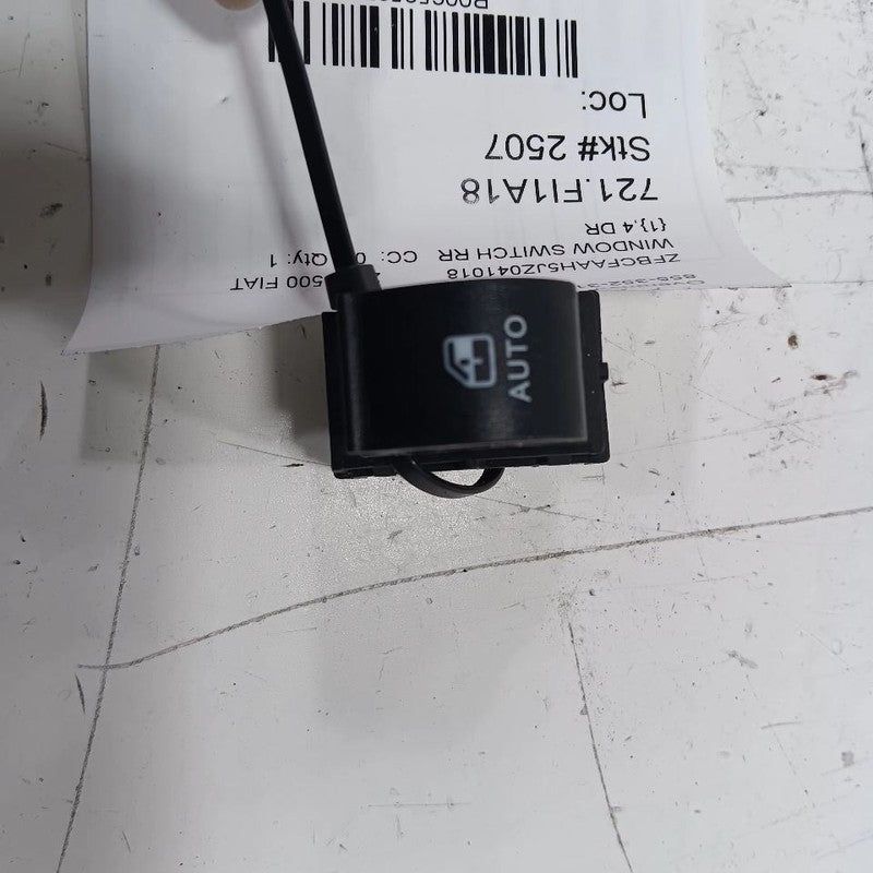 Fiat 500 Power Window Switch Right Passenger Rear 2018 OEM