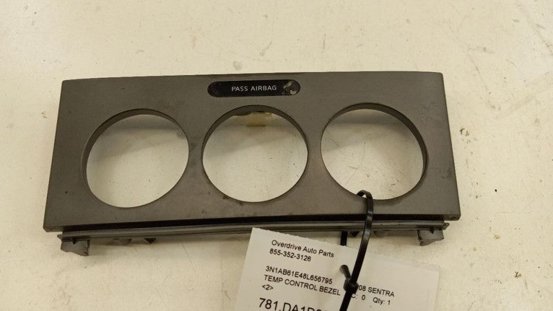 Nissan Sentra Temp Temperature Control Bezel Surround Dash Trim 2007 2