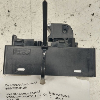 Mazda 6 Window Switch Power Left Driver Rear  2018 2019 2020 2021