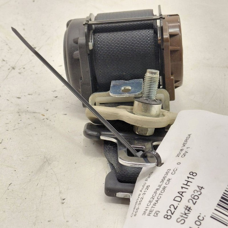 Nissan Versa Note Seat Belt Strap Retractor Center Middle Rear Back  2