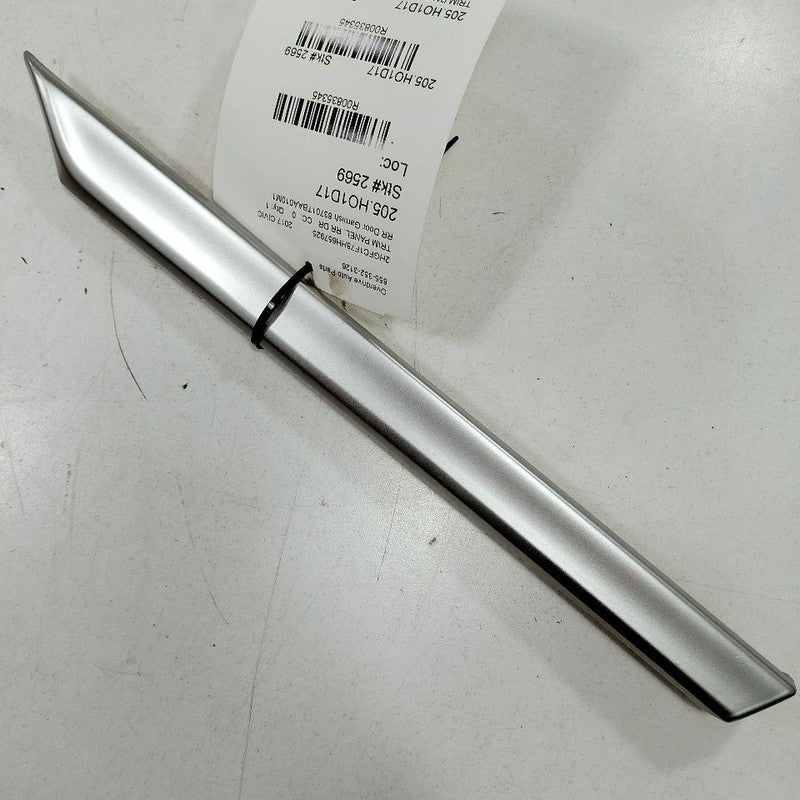 Honda Civic Passenger Right Rear Door Garnish {83701TBAA010M1} 2018 2017 2016