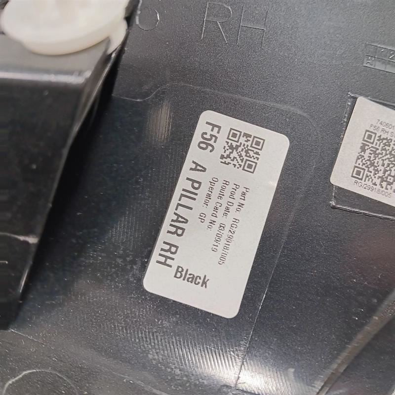 Mini Cooper Passenger Right Side Interior Pillar Trim Panel 2016 2017 2018 2019 