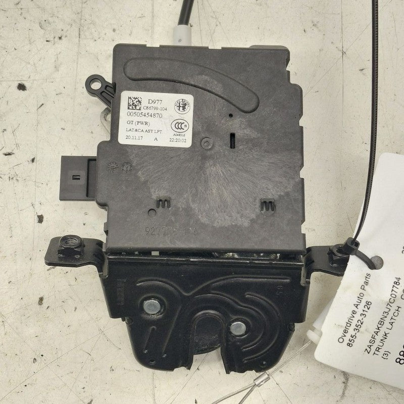 Alfa Romeo Stelvio Trunk Latch  2018 2019 2020 2021