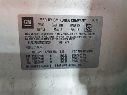 Chevy Trax Window Switch Power Left Driver Rear  2022 2021