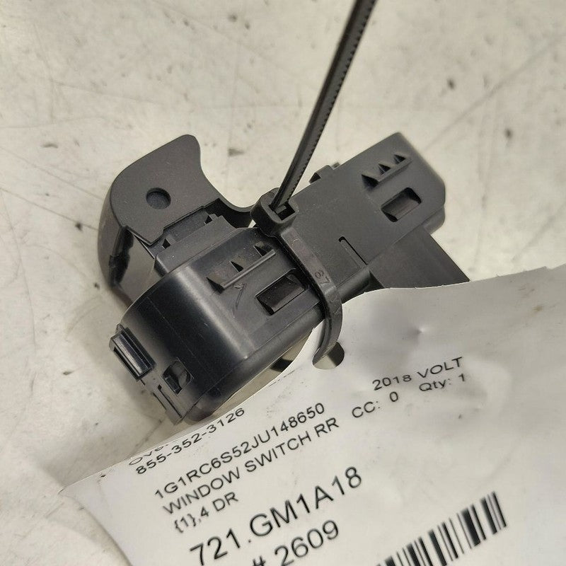 Chevy Volt Power Window Switch Right Passenger Rear  2019 2018 2017 20
