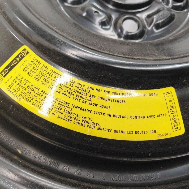 Wheel 16x4 Compact Spare Rim and Tire Fits 19-23 Mazda 3