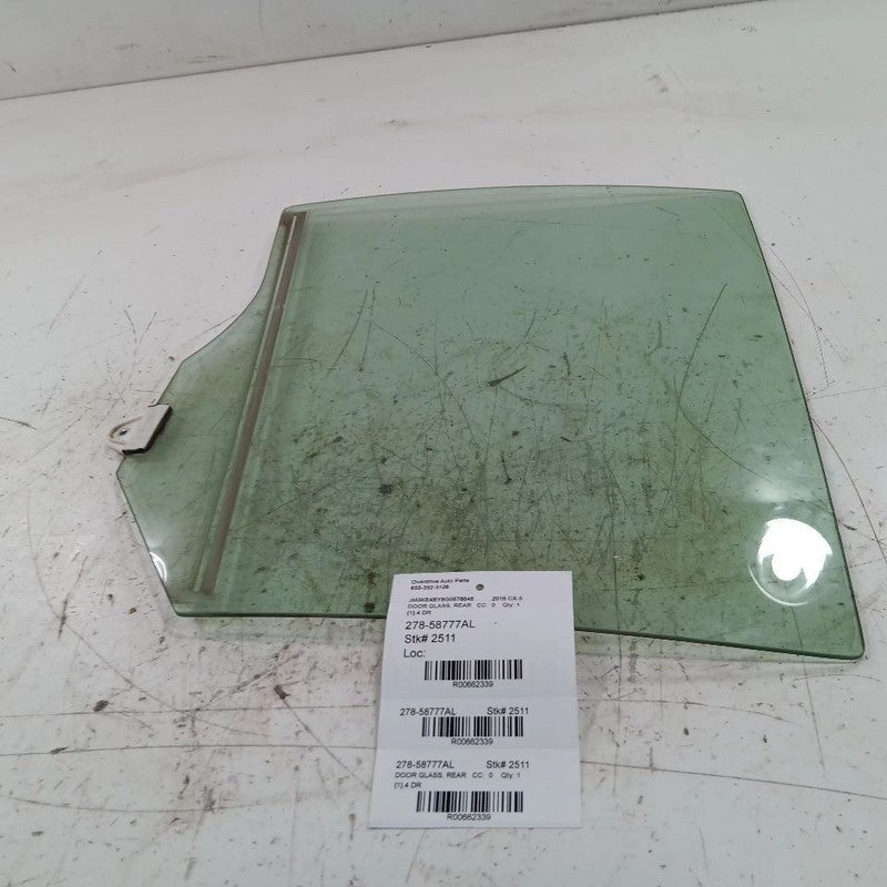 Left Rear Door Window Glass Green Tint Fits 13-16 Mazda CX-5 OEM