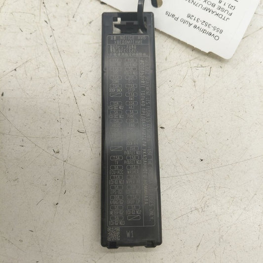 Toyota Prius Fuse Box Cover 2022 2021 2020