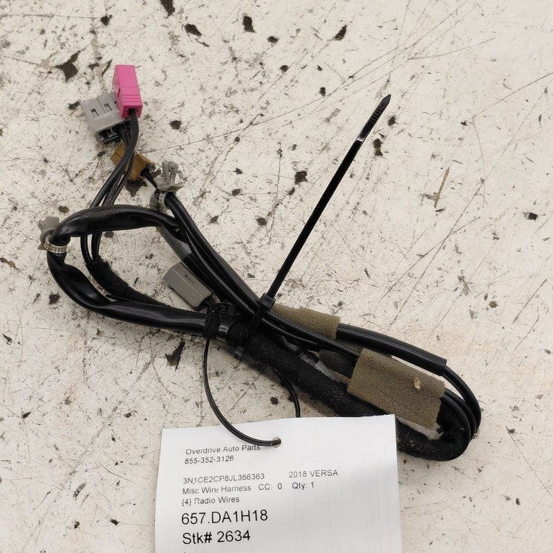 Nissan Versa Note Radio Cable Wires 2019 2018 2017