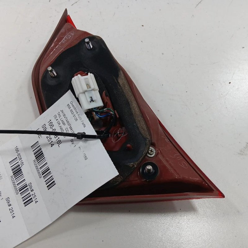 Left Rear Tail Light Lid Mounted Fits 14-15 INFINITI Q50 OEM
