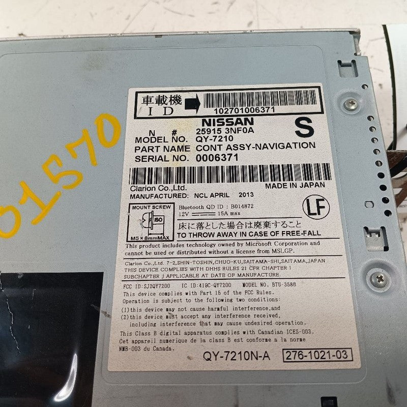 Display Screen Dash Navigation-audio Fits 13 Nissan LEAF