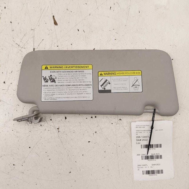 Driver Left Sun Visor Shade Without Illumination Fits 18-21 Hyundai Ko