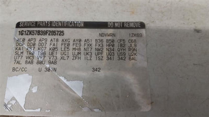  Chevy Malibu Trunk Lid Hatch Door Rear Rubber Seal 2008 2009 2010 2011 2012