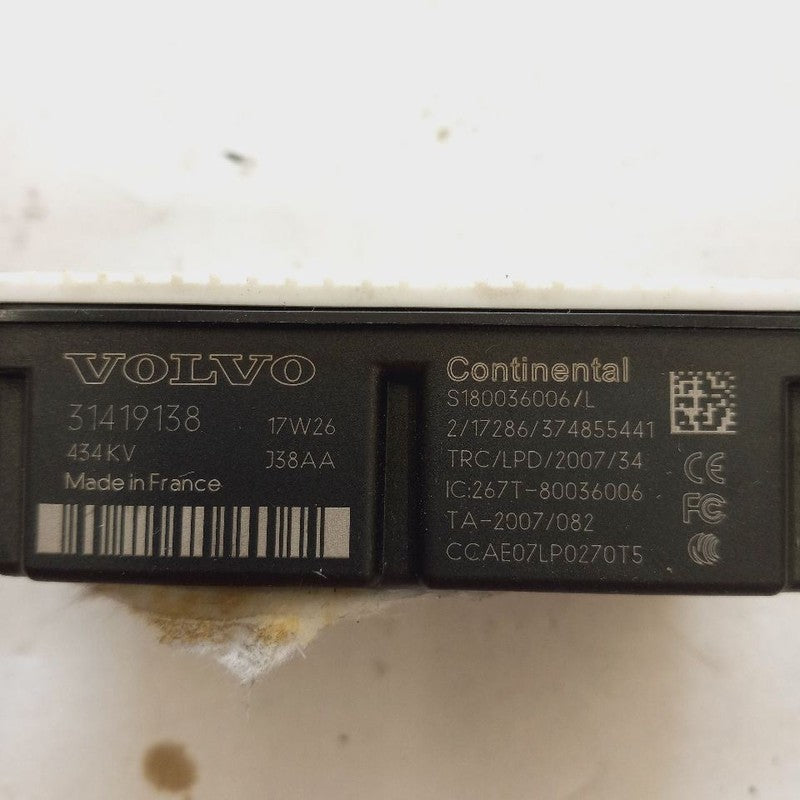Volvo S60 TPMS Control Module {31419138} 2018 2017 2016