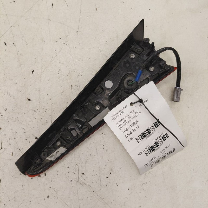 Driver Left Tail Light Brake Lamp VIN Fu 7th And 8th Digit 19-22 Toyot
