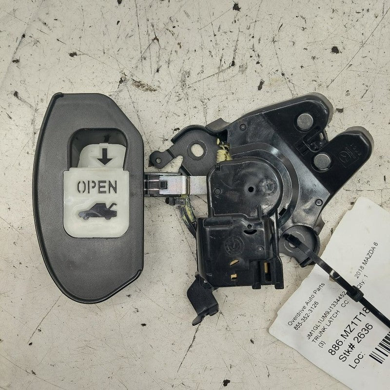 Mazda 6 Trunk Latch  2018 2019 2020 2021