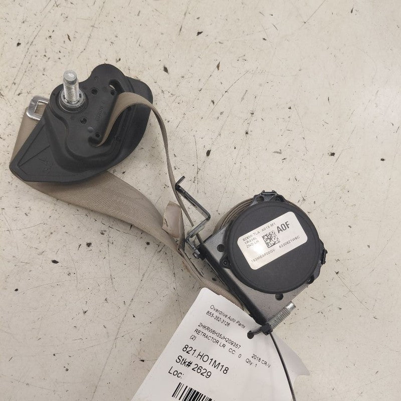 Honda CR-V Seat Belt Strap Retractor Left Driver Rear Back  2019 2018 