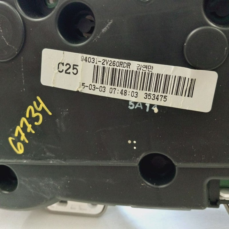 Speedometer Gauge Cluster US Market MPH Fits 16-17 Hyundai Veloster