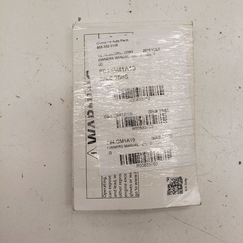 2019 Chevy Volt Owners Manual  OEM