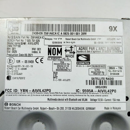 Audio Equipment Radio Display And Receiver 7.00" Screen Fits 22 Nissan Altima