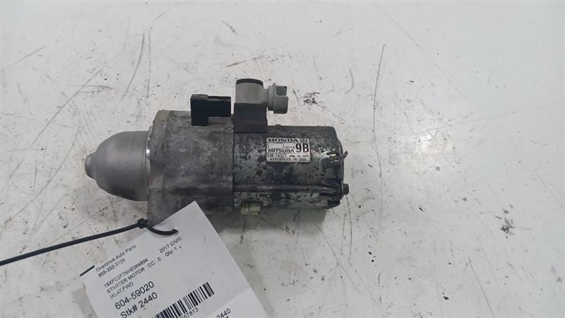 Engine Starter Motor Naturally Aspirated Fits 16-19 Honda Civic OEM