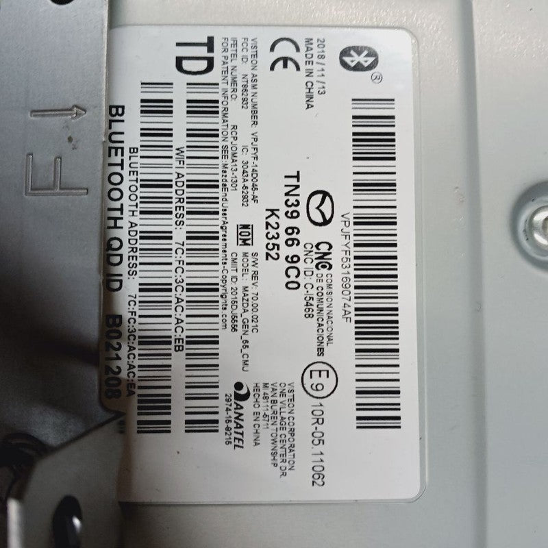 Audio Equipment Radio Receiver Am-fm-cd Fits 16-20 Mazda 6