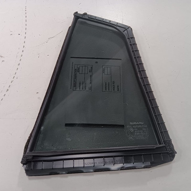 Passenger Rear Door Vent Glass Green Tint Fits 18-23 Subaru XV Crosstr