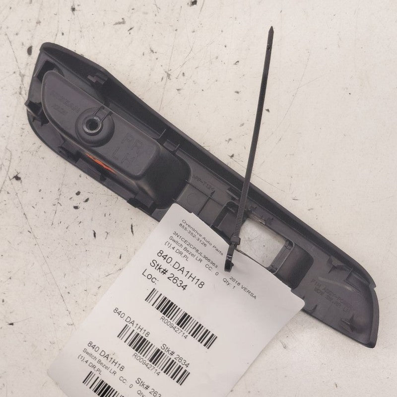 Nissan Versa Note Window Switch Bezel Left Rear 2019 2018 2017